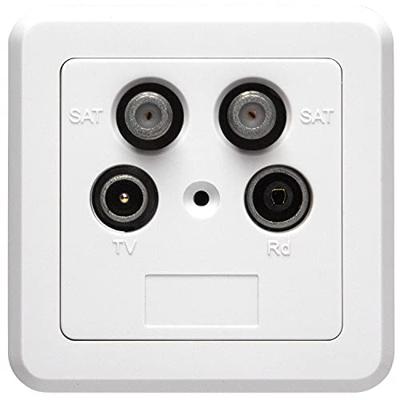 Axing SSD 4-00 Antennedoos Twin Inbouw (in muur) Steekleidingdoos