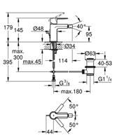 Bidetmengkraan GROHE Lineare New S-Size M/Waste Supersteel - thumbnail