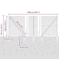 VidaXL Afrasteringspaal groen 10 x 1,4 m (13 mm gaas) staal en pvc - thumbnail