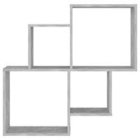 Wandschap kubus 80x15x78,5 cm spaanplaat betongrijs - thumbnail