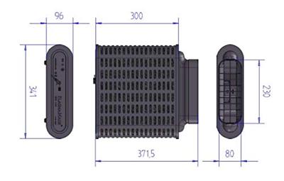 Plasmamade luchtfilter GUC1314 (plintuitvoering) - 1000 m3/h Plasmamade luchtfilter GUC1314 (plintuitvoering) - 1000 m3/h