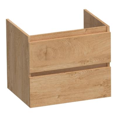 Brauer Joy - Onderkast - 60 cm - met 2 Softclose Lades Greeploos en 1 Sifon Uitsparing - Forest Tan