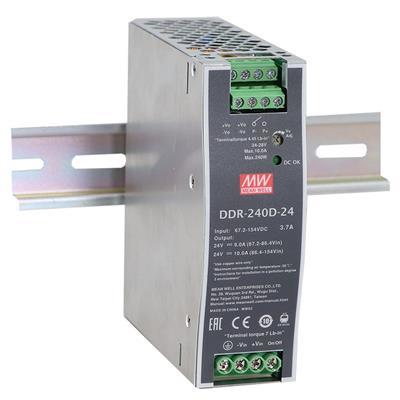 MEAN WELL DDR-240D-24 DIN-rail DC/DC-converter 24 V/DC 10 A 240 W Aantal uitgangen:1 x Inhoud 1 stuk(s)