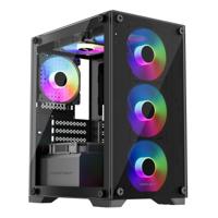 ATX Semi-toren doos KEEP OUT XC-201 GLASS Zwart - thumbnail