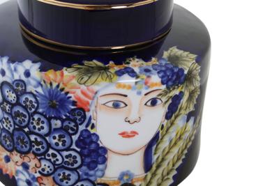 Vaas DKD Home Decor Gezicht Porselein Blauw Multicolour 17 x 17 x 16 cm Vaas DKD Home Decor Gezicht Porselein Blauw Multicolour 17 x 17 x 16 cm