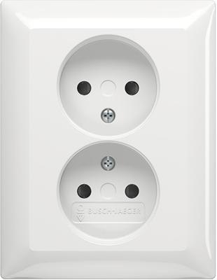 BJ Stopcontact dubbel inbouw balance wit 202 UJRB-914