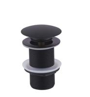 Wiesbaden Caral clickwaste afvoerplug verlengd 5/4" mat zwart - thumbnail