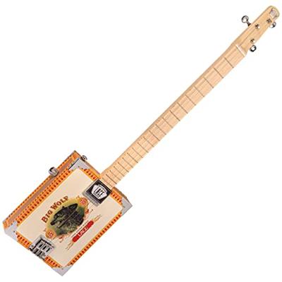 Lace Cigar Box Guitar Big Wolf 3-string 3-snarige elektrische gitaar