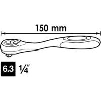 VIGOR omkeerbare ratel "v6014" reversible ratchets 1/4" 6.3mm - thumbnail