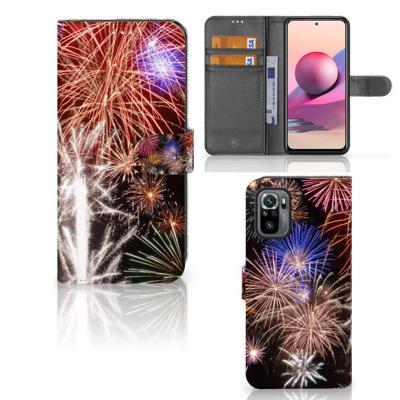 Xiaomi Redmi Note 10S | 10 4G | Poco M5s | Wallet Case | met Pasjes | Vuurwerk Xiaomi Redmi Note 10S | 10 4G | Poco M5s | Wallet Case | met Pasjes | Vuurwerk