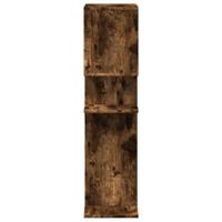 Boekenkast 92x29x188 cm bewerkt hout gerookt eikenkleurig - thumbnail
