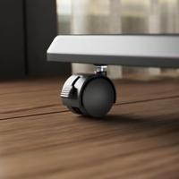 TV-standaard / trolley Ergo-Office, max. belasting 50kg / 5kg plank, max. VESA 600x400, ingebouwde contactdoos, zwart, ER-304 B - thumbnail