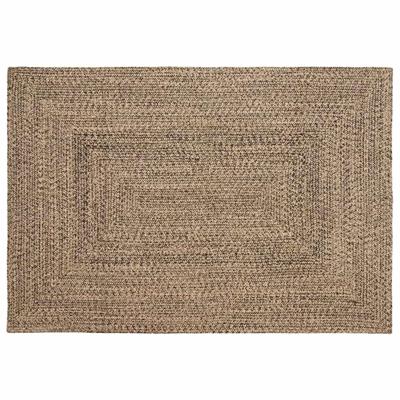 Tapijt Naturel en zwart 120 x 170 cm Jute