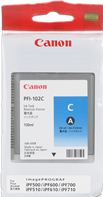 Canon Inktcartridge PFI-102 C Origineel Cyaan 0896 B 001 - thumbnail