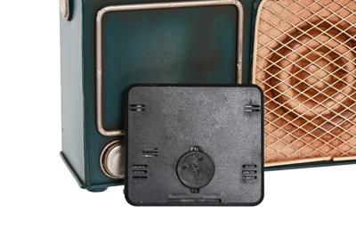 Bordsklocka Home ESPRIT Gouden Donkergroen Metaal Radio 24 x 8 x 17 cm