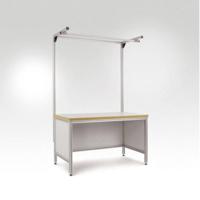 Manuflex ZB8205 Alu-Aufbauportal met arm voor aluminium werkbanken met tafel breedte = 1000 mm en diepte = 600 mm - thumbnail