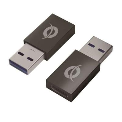 Conceptronic DONN10G tussenstuk voor kabels USB A USB C Zwart