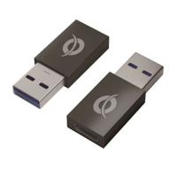 Conceptronic DONN10G tussenstuk voor kabels USB A USB C Zwart - thumbnail