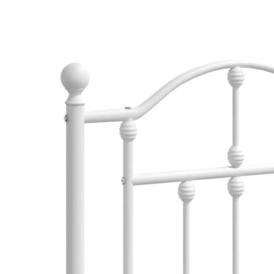 Bedframe met hoofd- en voeteneinde metaal wit 120x200 cm