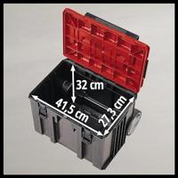Einhell E-Case L with wheels 4540014 Transportwagen Kunststof Zwart, Rood (l x b x h) 444 x 330 x 131 mm - thumbnail