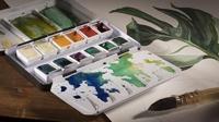 Rembrandt Aquarelverf metalen set Dekwit Mengkleuren - 12 napjes + penseel - thumbnail