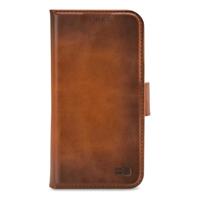 Senza Desire Leather Wallet Apple iPhone 14 Burned Cognac - thumbnail