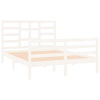 Bedframe massief hout wit 120x190 cm - thumbnail