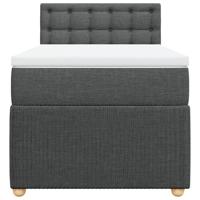 Boxspring met matras stof donkergrijs 90x190 cm - thumbnail