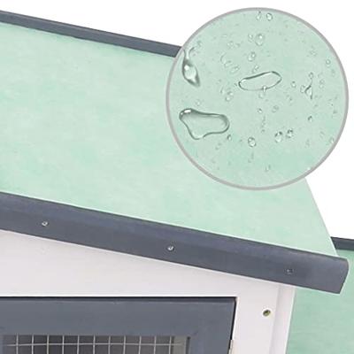 Konijnenhok voor buiten groot 204x45x85 cm hout grijs en wit Konijnenhok voor buiten groot 204x45x85 cm hout grijs en wit