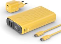 RealPower PB-20000 Power Pack Powerbank 20000 mAh Li-ion USB, USB-C Geel - thumbnail