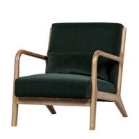 WOOOD Fauteuil 'Mark' Velvet, kleur Groen - thumbnail