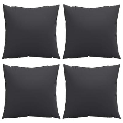 Bankkussens 4 st 60x60 cm stof zwart