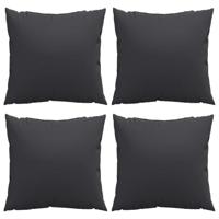 Bankkussens 4 st 60x60 cm stof zwart - thumbnail