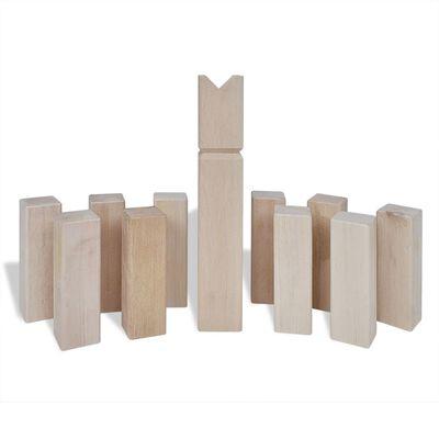 VidaXL Houten kubb spel set