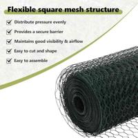 VidaXL Hexagon hek groen 1,4 x 100 m pvc - thumbnail