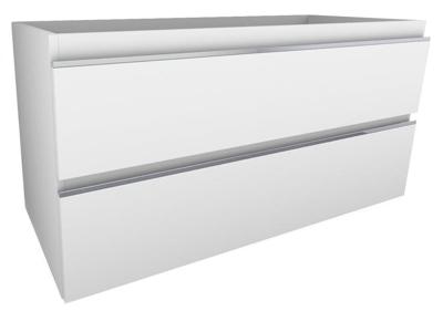 Tigris onderkast met 2 laden 100 x 46 cm glans wit