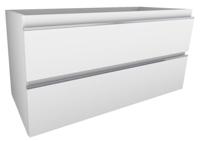 Tigris onderkast met 2 laden 100 x 46 cm glans wit - thumbnail
