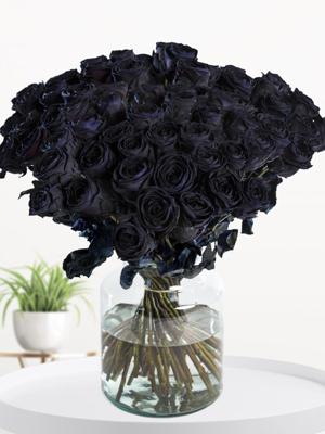 50 zwarte rozen - XL rozen 50 zwarte rozen - XL rozen