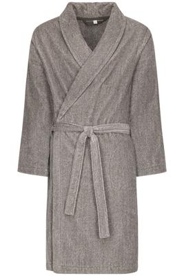 Grijze velours herenbadjas Pastunette