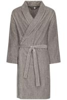 Grijze velours herenbadjas Pastunette - thumbnail