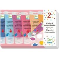 6 tubes vingerverf van DJECO roze - thumbnail