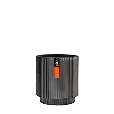 Capi Europe Vaas cilinder Groove - 11x12 - Antraciet