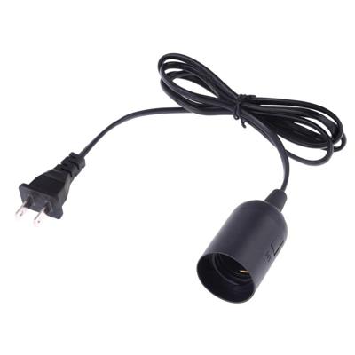 E27 Wire Cap lamp houder kroonluchter stopcontact met 1.5 m verlengkabel US plug (zwart)