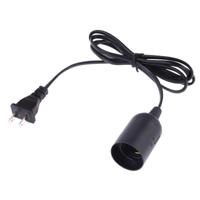 E27 Wire Cap lamp houder kroonluchter stopcontact met 1.5 m verlengkabel US plug (zwart) - thumbnail