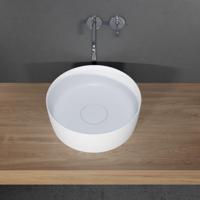 Waskom Riho Thin Opbouw Rond 41.8 cm Mat Wit - thumbnail