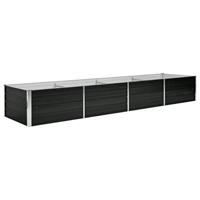 VidaXL Plantenbak verhoogd 320x80x45 cm gegalvaniseerd staal antraciet - thumbnail