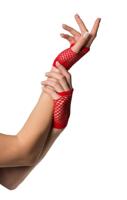 Vingerloze nethandschoenen kort rood - thumbnail