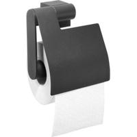 Tiger Toiletrolhouder Nomad Met Klep Matzwart - thumbnail