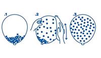 Confetti ballon met multikleur confetti - 4 stuks - thumbnail