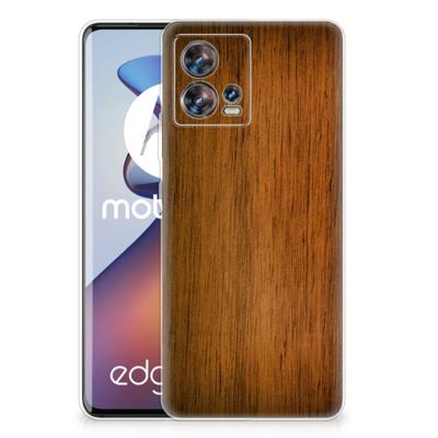 Motorola Edge 30 Fusion | Bumper Hoesje | Donker Hout